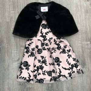 4t formal dress with fur vest